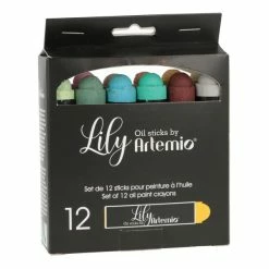 Artemio 12 Sticks De Peinture à L'huile Lily - Couleurs Pastel