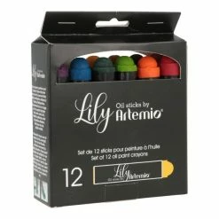 Artemio 12 Sticks De Peinture à L'huile Lily - Couleurs Primaires
