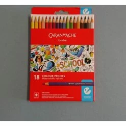 Caran D'Ache 18 Crayons De Couleurs Aquarellables