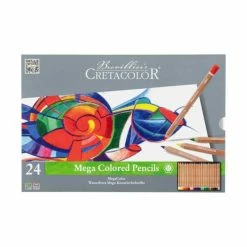 Brevillier's Cretacolor 24 Crayons De Couleur Megacolor Ø 6,4 Mm