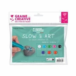 Graine Créative 8 Crayons De Peinture 3D Pailletés