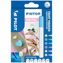 Creativ Company Assortiment De Feutres Pintor - Pointe Fine - Couleurs Pastel - 6 Pcs