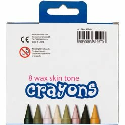 Creativ Company Assortiment De Pastels De Cire - Couleurs De Peau - 8 Pcs -creavea shop assortiment de pastels de cire couleurs de peau 8 pcs p 3