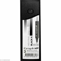 Assortiment Feutre à Alcool Graph'it Dégradé Black & White X 3