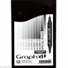 Assortiment Feutre à Alcool Graph'it Neutral Grey Colors X 12 -creavea shop assortiment feutre a alcool graphit neutral grey colors x 12 p