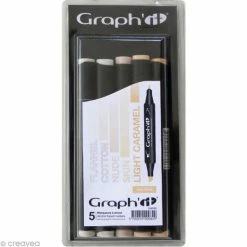 Assortiment Feutre à Alcool Graph'it - Skin Tones X 5