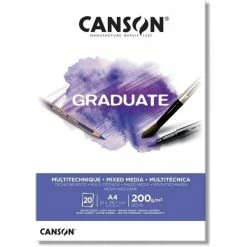 Canson Bloc De Dessin "Graduate Mixed Media" - A4 - Blanc