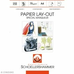 Schoellershammer Bloc De Papier Layout Spécial Marqueurs - A4 - 75 Feuilles