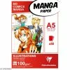 CLAIREFONTAINE Bloc Papier Layout Manga Paper Illustrations - A5 - 50 Feuillles