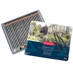 Derwent Boîte Crayons De Couleur Aquarellables Graphintint - 24 Pcs