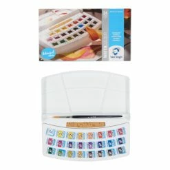 Royal Talens Boîte De 24 Godets - Peinture Aquarelle - Couleurs Botanique - Van Gogh -creavea shop boite de 24 godets peinture aquarelle couleurs botanique van gogh p 3