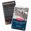Boîte De Crayons De Couleur Fusain - Derwent Tented Charcoal - 12 Pcs