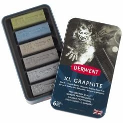 Derwent Boite Fusains XL Charcoal - Tons Bleu - 6 Pcs