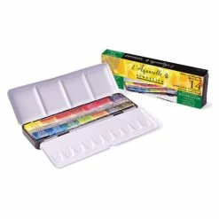 Sennelier Boîte Métal Aquarelle - 14 Godets Entiers Extra Fine