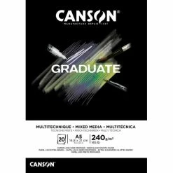 CANSON - Bloc De Dessin "Graduate Mixed Media" - A5 - Noir