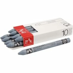 Creativ Company Caran D'Ache Néocolor 1, Ép. 8 Mm, L: 10 Cm, Grey (005), 10Pièces