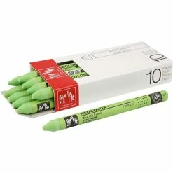 Creativ Company Caran D'Ache Néocolor 1, Ép. 8 Mm, L: 10 Cm, Yellow Green (230), 10Pièces