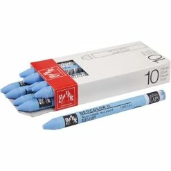 Creativ Company Caran D'Ache Néocolor 2, Ép. 8 Mm, L: 10 Cm, Light Blue (161), 10Pièces
