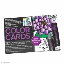 Cartes à Colorier Pour Marqueurs Chameleon - Nature - 16 Pcs
