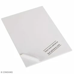 CLAIREFONTAINE Carton Plume Autocollant A4 Blanc - 5 Mm - 1 Planche