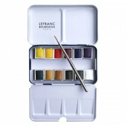 Coffret - Aquarelle Qualité Fine - Lefranc Bourgeois - 12 Demi-godets -creavea shop coffret aquarelle qualite fine lefranc bourgeois 12 demi godets p 3