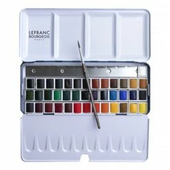 Coffret - Aquarelle Qualité Fine - Lefranc Bourgeois - 40 Demi-godets -creavea shop coffret aquarelle qualite fine lefranc bourgeois 40 demi godets p 3