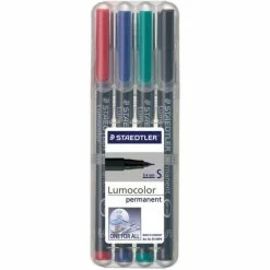 Coffret De 4 Crayons Staedtler Lumocolor Permanent De 0.4mm ( Pointe S)
