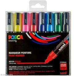 Coffret De Feutres Posca PC-5M - Couleurs Assorties - 8 Pcs