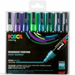 Coffret De Feutres Posca PC-5M - Couleurs Froides - 8 Pcs