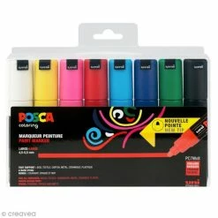 Coffret De Feutres Posca PC-7M - Pointe Conique Large - 8 Pcs