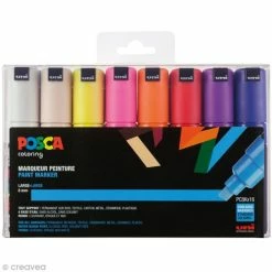 Coffret De Feutres Posca PC-8K - Couleurs Basiques - 16 Pcs