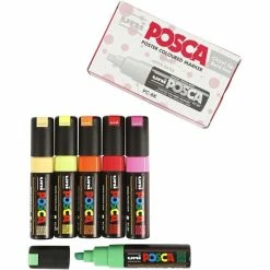 Coffret De Feutres Posca PC-8K - Couleurs Basiques - 6 Pcs