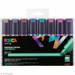 Coffret De Feutres Posca PC-8K - Couleurs Métalliques - 8 Pcs