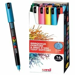 Coffret Feutres Posca PC-1MR - Pointe Calibrée Extra Fine - 16 Pcs