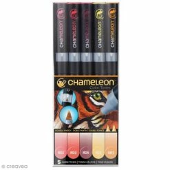 Coffret Marqueurs Chameleon - Warm Tones - 5 Feutres