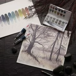Derwent Coffret Nomade D'aquarelle Graphitint - Couleurs Graphites - 12 Demi-godets -creavea shop coffret nomade daquarelle graphitint couleurs graphites 12 demi godets p 3