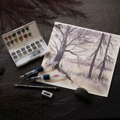 Derwent Coffret Nomade D'aquarelle Graphitint - Couleurs Graphites - 12 Demi-godets -creavea shop coffret nomade daquarelle graphitint couleurs graphites 12 demi godets p 6
