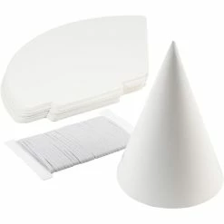 Creativ Company Cône Carton à Décorer - 23 X 16,5 Cm - Blanc - 50 Pcs