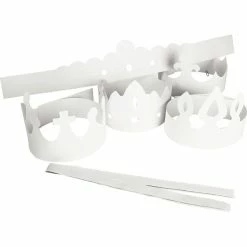 Creativ Company Couronne à Décorer Blanc - 5 Pcs
