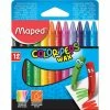MAPED Crayon De Cire COLOR'PEPS WAX, étui En Carton De 12