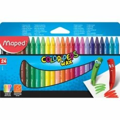 MAPED Crayon De Cire COLOR'PEPS WAX, étui En Carton De 24