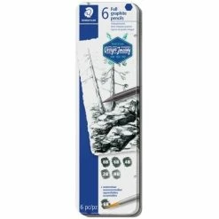 Staedtler Crayon Graphite "Mars Lumograph Pure Graphite" - Par 6