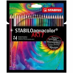 Stabilo Crayons De Couleur Aquarellables - Aquacolor Arty - 24 Pcs