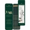 Faber-Castell Crayons Graphite "Castell 9000" - Etui Métal De 6