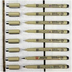 Etui De 6 Feutres Pigma Micron Noir + 1 Feutre Brush Sakura -creavea shop etui de 6 feutres pigma micron noir 1 feutre brush sakura p 2