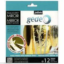 Pebeo Feuilles Effet Miroir Gédéo - Doré - 12 Pcs
