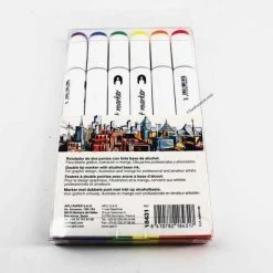 Feutre à Double Pointe 6 Couleurs Apli 6U Steet Marker -creavea shop feutre a double pointe 6 couleurs apli 6u steet marker p 3