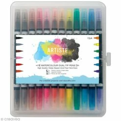 Docrafts Papermania Feutre Aquarelle Double Embout - 12 Pièces