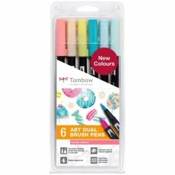 Tombow® Feutre Double Pointe ''DUAL BRUSH PEN ABT'', Set De 6