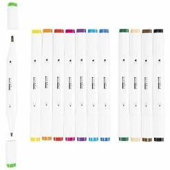 Creativ Company Feutres à Alcool Double Pointe - Couleurs Classiques - 12 Pcs